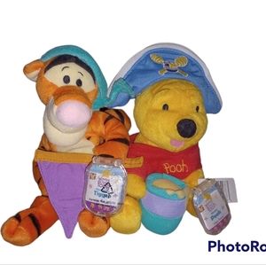 Winnie the‎ Pooh & Tigger Honey Pot Pirate with Attached Pot & Flag Star Bean 8"